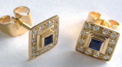 Sapphire and diamond Earrings